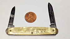 VINTAGE ULSTER POCKETKNIFE USA THE COMMERCIAL TRAVELERS UTICA N.Y. 2 BLADE picture