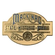 Vintage Mackinac State Historic Parks Travel Souvenir Pin picture
