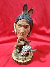 Vintage Native American  Resin Figurine Bobblehead Indian Figure picture