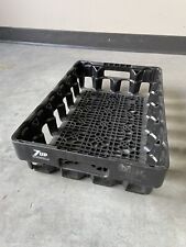 Lot of 4: Used 7-UP Black Plastic 20oz Bottle Crate Gardening Stackable Trays picture