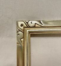 VINTAGE FITs 9”x11” WHITE GOLD GILT HUSAR ARTS AND CRAFTS REVERSE PICTURE FRAME picture