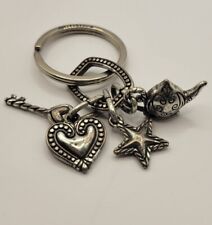 BRIGHTON Charm KEYCHAIN Dangling Heart Teapot Key & Star  picture