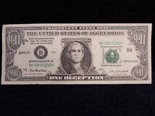 Rarest 9-11 Bill - Fraudulent Event Note - One Deception dollar collector set  picture