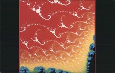Modern Art Fractal Image IBM Supercomputer Cornell Facility Vintage Postcard picture