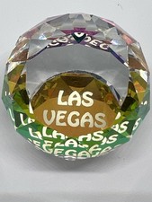 Genuine Austrian Crystal Las Vegas Style Engraved 40mm Two Cut Ball Collectible picture