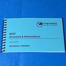 NORTHWEST AIRLINES TECHNICAL TRAINING SPIRAL Book Acronyms & Abbreviations 2005 picture