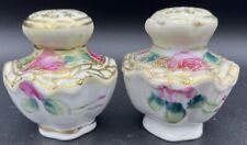 ANTIQUE NIPPON PORCELAIN HAND PAINTED SALT AND PEPPER SHAKERS picture