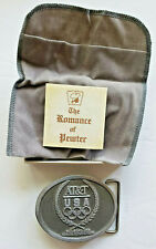 Vintage 1992 AT&T Olympic Belt Buckle Pewter Brand New In Box and Cloth Bag picture