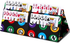 Playing Card Holder for Bingo Pull Tabs Gambling Tickets Game Black/Green picture