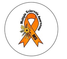 Multiple Sclerosis Awareness MS 2.25” Pinback Button Pin Badge picture