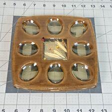Funky vintage lucite acrylic resin deviled egg plate trivet wheat ladybug picture