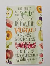 THE FRUIT OF THE SPIRIT 3-1/2 X 5-1/2 inch POSTCARD / HOLY CARD / BOOKMARK picture