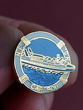 Vintage N.F. N.S. Caribou Ship Pin Back Hat Pin picture
