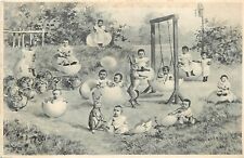 Postcard C-1905 Tuck Easter Eggs rabbit fantasy undivided #1006 TP24-833 picture