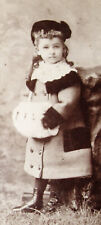 CABINET PHOTO DARLING STELLA MASON IN WINTER FASHION WITH FUR MUFF BALTIMORE MD picture