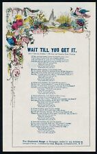 Hand colored Illustrated Songsheet Charles Magnus 