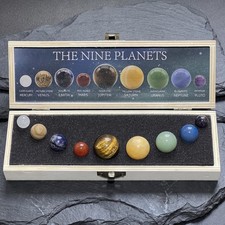 Gemstone Sphere Gift Set Planetary Theme (8 Planets & Pluto) Science Space Gifts picture