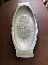 Vintage Hand Wrought Aluminum Tray Chrysanthemum Trade Continental Mark #571 picture
