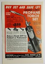 Craftsman Sears Roebuck Propane Torch Vintage Print Ad c1955 picture