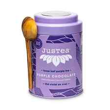 Justea Purple Chocolate Tin & Spoon- Organic, Fair-Trade Purple Tea picture