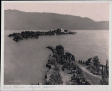 Photoglob, Italy, Lake Garda, Isola Garda and Monte Baldo vintage photomechani picture