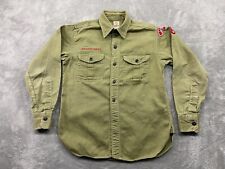 Vintage BSA Boy Scouts Of America Official Shirt Sanforized Shirt Small Green picture