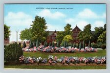 Marion IN, Soldier's Home, Circle Gardens, Indiana Vintage Postcard picture