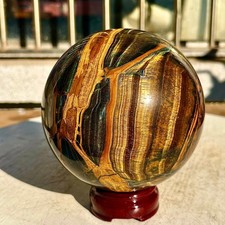 4.89LB Natural tiger eye stone, quartz ball, crystal ball, rock repair gemstone picture