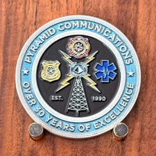 Pyramid Communications Public Safety Excellence Challenge Coin W#31 picture