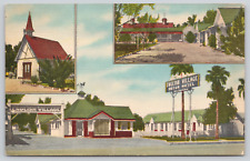 Postcard El Centro, California, English Village Motor Hotel Motel, Linen A577 picture