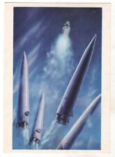 1973 COSMOS SPACE First stage department Rocket Spaceship OLD Russian Postcard picture