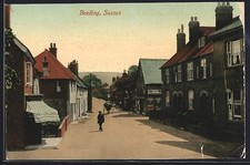 Postcard Beeding / Sussex, Street Scene with Cooks Market picture