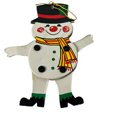 Vintage Snowman Christmas Posable Ornament GUC picture