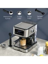 HOMCOM Espresso Machine with Milk Frother Wand 15-Bar Pump Coffee Maker Latte picture