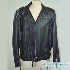 Harley Davidson RELIC Men's Willie G Winged Skull Black Leather Jacket Size 3XL picture