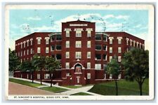 1924 Exterior View St Vincent Hospital Building Sioux City Iowa Vintage Postcard picture