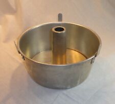 Vintage 10-inch Aluminum Angel Food Cake Bundt Pan 2 Pieces Round Cooling Legs picture