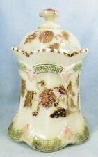 Northwood Chrysanthemum Sprig Sugar Bowl Pagoda Custard Glass EAPG 1889 picture