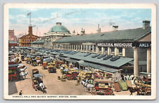 Postcard Boston, Massachusetts, Faneuil Hall and Quincy Market, 1917 A655 picture