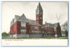 c1905 High School Building at Coldwater Michigan MI Unposted Antique Postcard picture