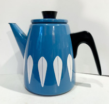 MINT Cathrineholm Blue Lotus Tea Kettle Pot Enamelware Mid-century Danish Modern picture