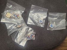 9 Vintage IBM Q Quantum Computing Promotional Pins, 3 Variants, New In Plastic picture