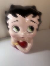 Betty Boop Piggy Bank Vintage 1995 Ceramic Vandor Head Bust Figurine picture