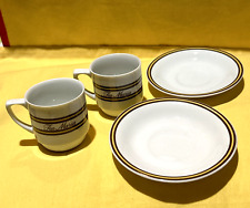 VTG Schmidt Porcelana, TIA MARIA LIQUOR 2 Espresso Cups and 2 Saucers Demitasse picture