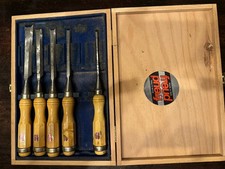 FREUD WC 106 Six Boxwood Handled Chisels in Original Box WC-106 Missing 1 As-is picture