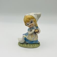 Homco Vintage Ceramic Girl Feeding Goose Figurine picture