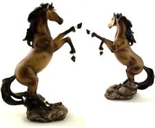 Wild Stallion Brown Horse Raring Back Figurine 0183-73879R picture