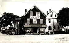 Cherryfield Maine ME Upper Corner Socony Gas Station Vintage RPPC PC picture