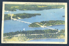 Vintage Lake Hamilton from the Air, Hot Springs National Park, Postcard Unposted picture
