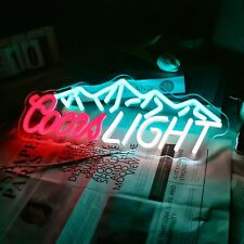 Coors Light Neon Sign  Dimmable Bar Decor for Home, Man Cave, Club, Party picture